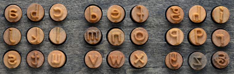 MKM Pottery Tools Prints Charming Lower Case
