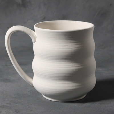 Mayco Stoneware Bisque - Wavy Mug